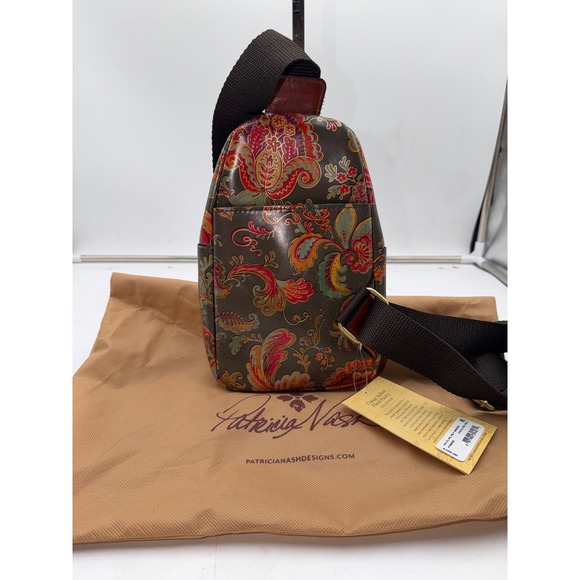 Patricia Nash Handbags - Patricia Nash Marisol Sling Bag Vintage Italian Floral Paisley Leather Crossbody
